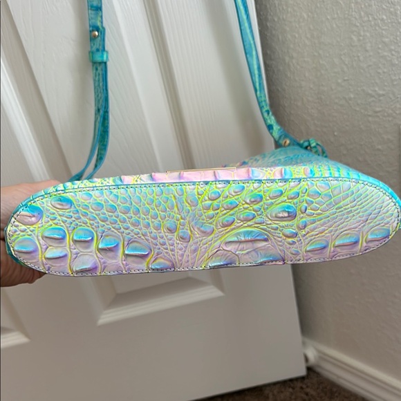 Brahmin Blue and Pink Shoulder Bag with Textured Design - Picture 3 of 7